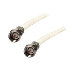 COAX ANTENNEKABEL HVID 75 OHM =7mm 10m med F-STIK