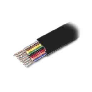 FLAD TELEFONKABEL 8 LEDER SORT PR. METER