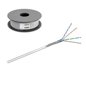 SF/UTP CAT5e STIV 100m RULLE INSTALLATIONSKABEL REN KOBBER