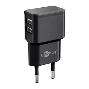 USB STRMFORSYNING 230Vac/5Vdc 1x2.4A (2x1.2A)