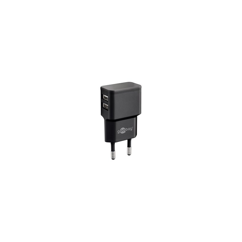 USB STRMFORSYNING 230Vac/5Vdc 1x2.4A (2x1.2A)