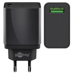 USB STRMFORSYNING 230Vac/5Vdc-3A/ 9Vdc-2A/12Vdc-1.5A 18W SORT