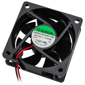 Ventilator 12Vdc 0.9W 60x60x25mm 30dB kugleleje Sunon
