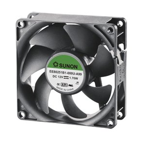 VENTILATOR 12VDC 1.8W 80x80x25mm 33dB KUGLELEJE