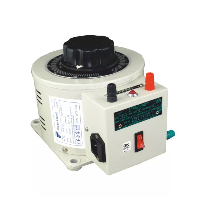 Skille variotransformer 230Vac - 0-260V 3.8A