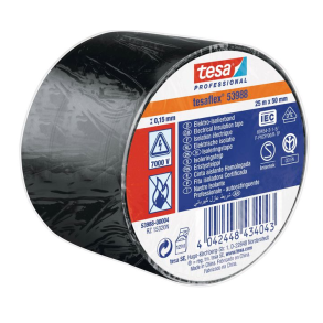 Isolertape bred model 25m x 50mm sort Tesa Insulation Tape