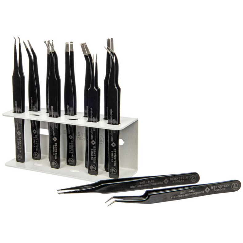 Tweezer set Bernstein stainless steel ESD / 5-170-G 