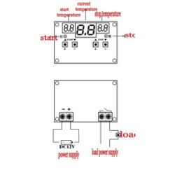 Termostat med Top/bund Indikator/ justerbar