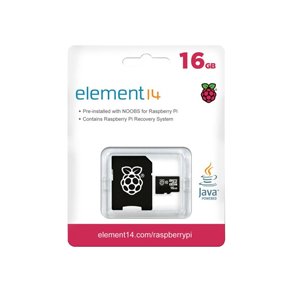 16GB MicroSD + SD adapter m. NOOBS