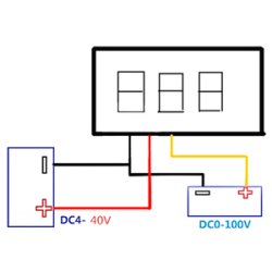 VOLTMETER DIGITALT LED MICRO 0-100V 3 CIFFER RD