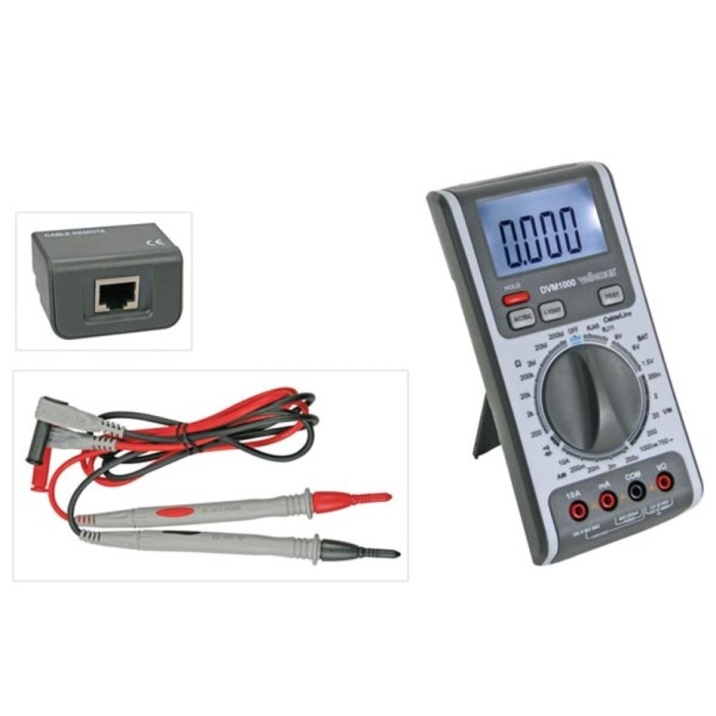 DVM1000 multimeter med netv�rkstester