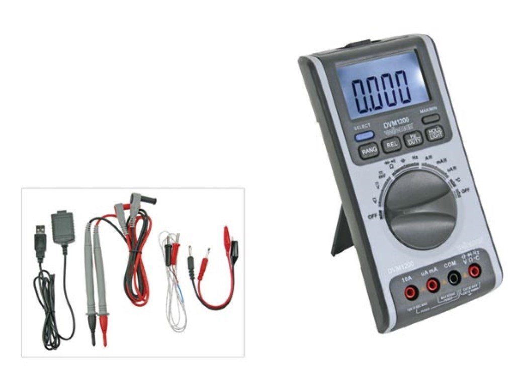 DVM1200 Multimeter m. USB-Interface - Digitale multimetre - EL-SUPPLY