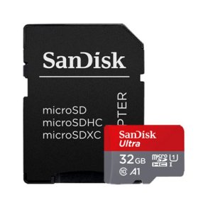 MicroSD KORT m. ADAPTER 32GB Ultra Micro/SDHC A1/U1 98MB/s