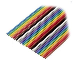 FLADKABEL 10 LEDER FLERFARVET 0.09mm 1.27mm PR. METER