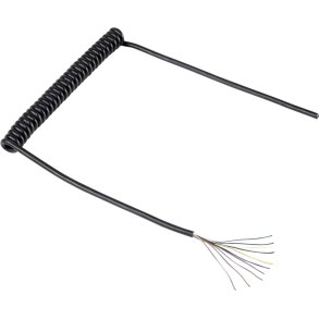 Signalkabel spiral sk�rmet 7x0.14mm� 0.3m-1.2m �5.5mm