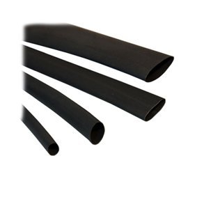 Krympeflex sort m. lim 6mm>2mm x 60cm (3:1)