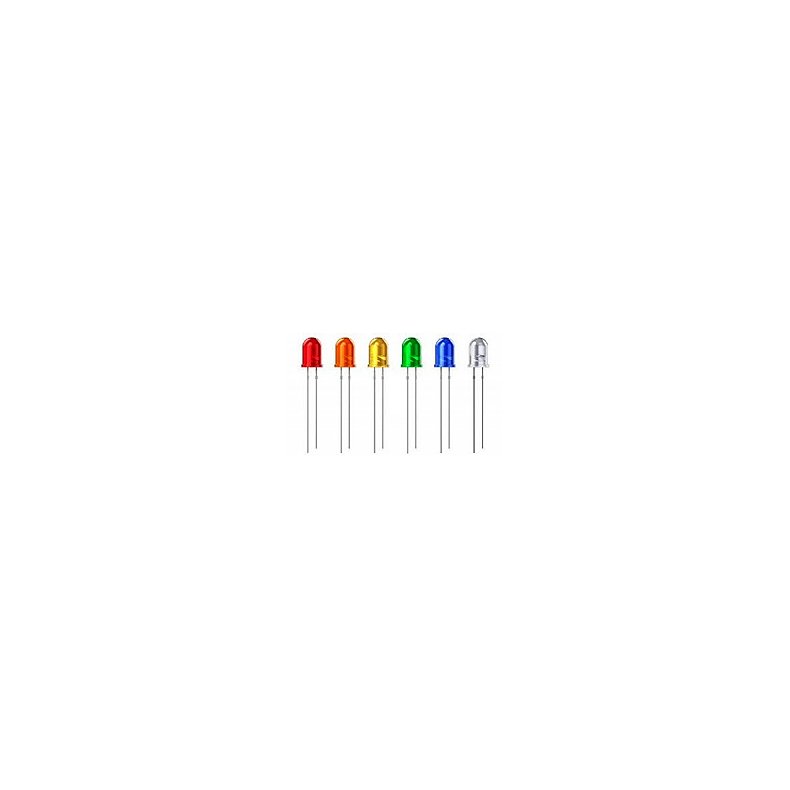 RD LED 3mm KLAR 3Cd 34&deg; (2.2V)