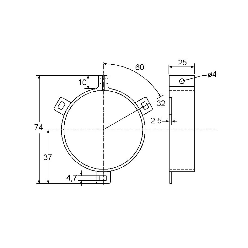 B�jle for elektrolyt 48-55mm nylon