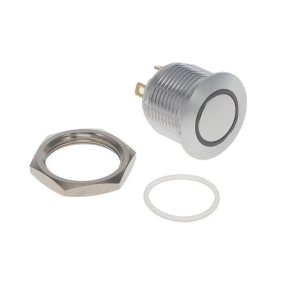 Trykafbryder moment h�rv�rkssikret IP65 OFF-(ON) 36Vdc 2A bl� LED