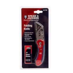 Spear and Jackson SJ1750 foldekniv med 10 blade - metalhus - softgrip