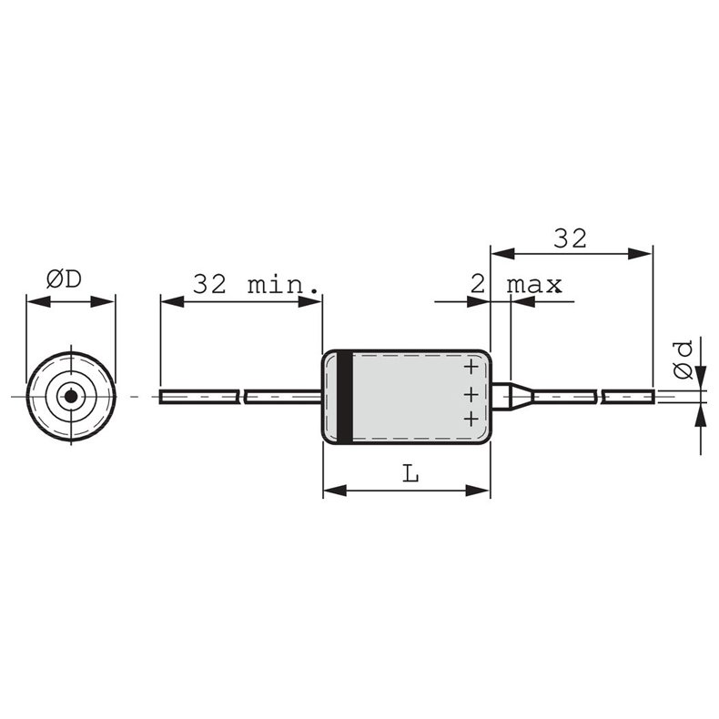 ENSRETTERDIODE 400V/1.3A BYD33 SOD81