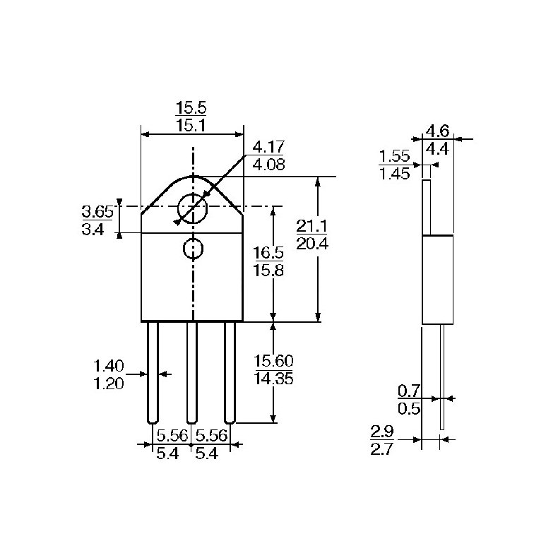 BTA26/600 TRIAC 600V/25A 75mA TOP3