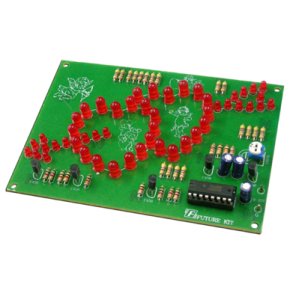 DOBBELT HJERTE FLASHER 50LED  (BYGGEST)