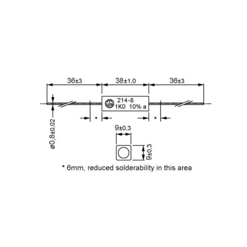 9W 4.7 Ohm Effektmodstand trdviklet