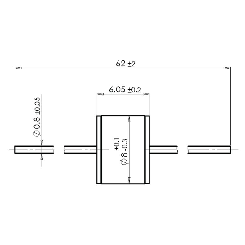 Overspndingsafleder 90Vdc Aksial