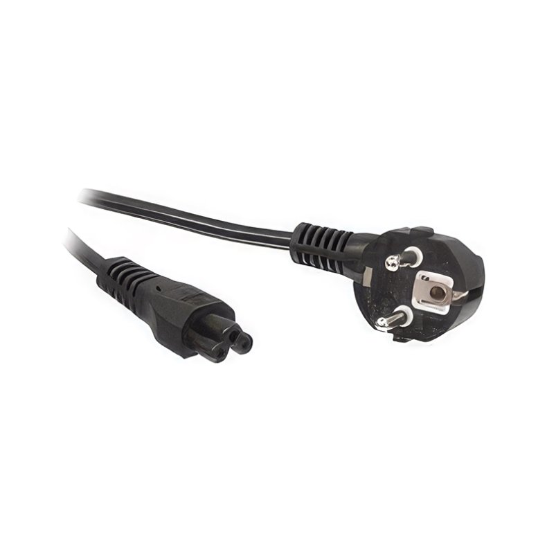 Netledning for laptop 1.8m Mickey Mouse stik C5/Schukostik vinkel sort