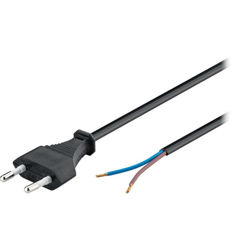 Netledning m. europastik. For montering 1.5m sort