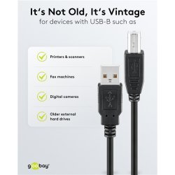USB kabel A-B 2.0 1m