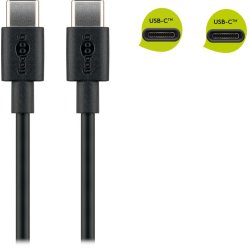 USB-C USB-C kabel 2.0m 3A sort