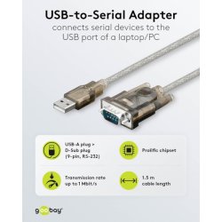 USB 2.0-RS232 (DB9) converter  1.5m