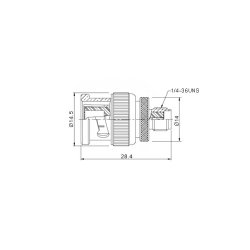 SMA hun/BNC han adapter forgyldt