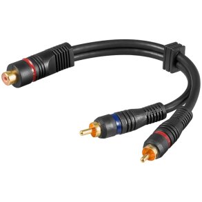 Phono Y kabel hun - 2x han 20cm
