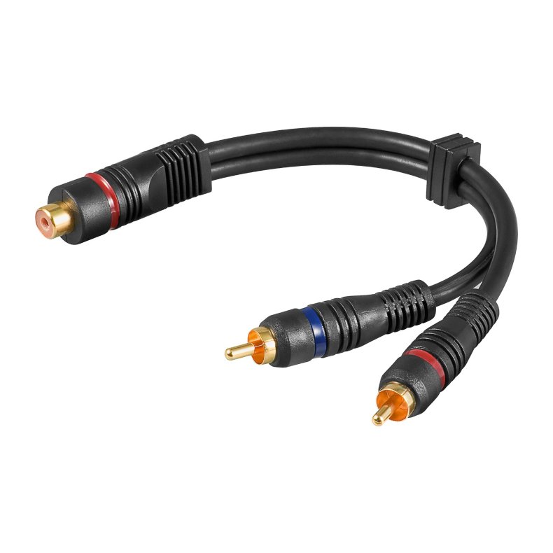 Phono Y kabel hun - 2x han 20cm