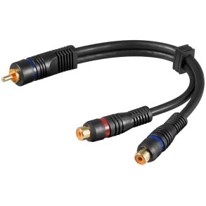 Phono Y kabel han - 2x hun 20cm