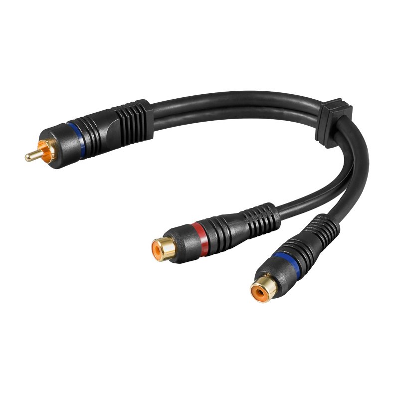 Phono Y kabel han - 2x hun 20cm