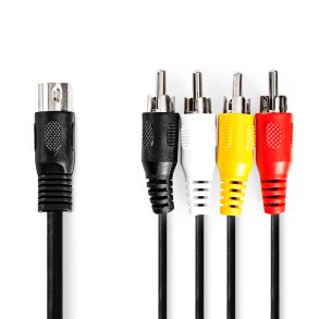 5pl DIN han/4x phono kabel 1m