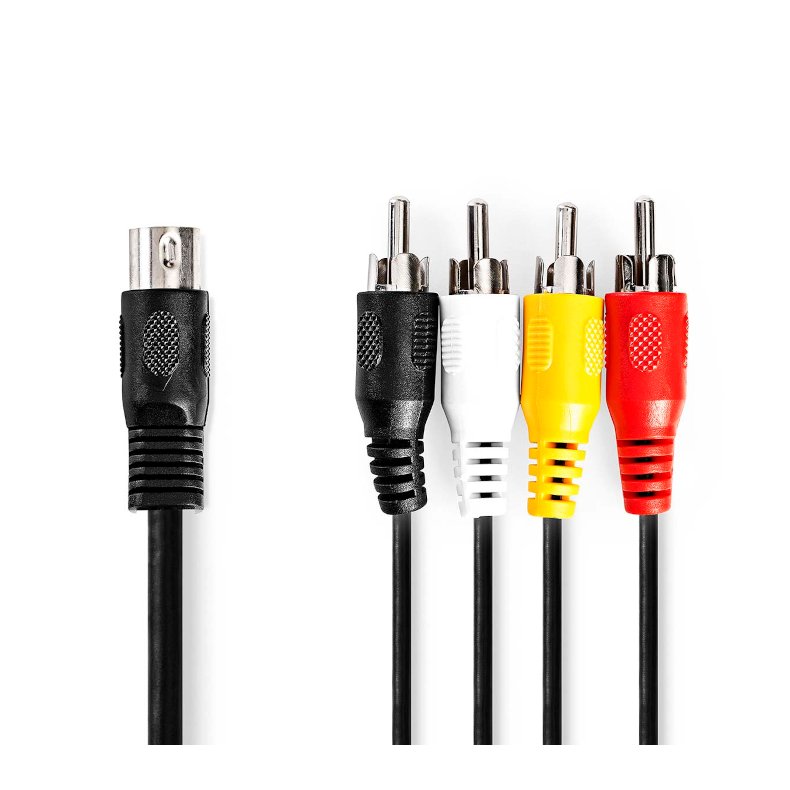 5pl DIN han/4x phono kabel 1m