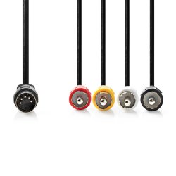 5pl DIN han/4x phono kabel 1m