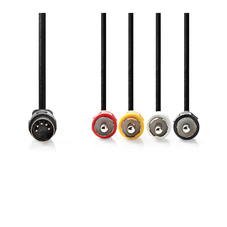 5pl DIN han/4x phono kabel 1m