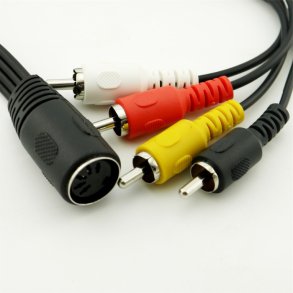 5pl DIN hun til 4x phono han 25cm