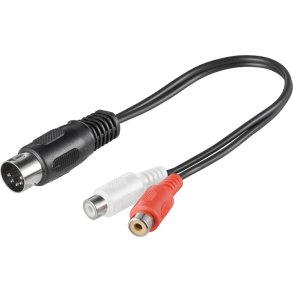 5pl DIN han til 2x phono hun 20cm