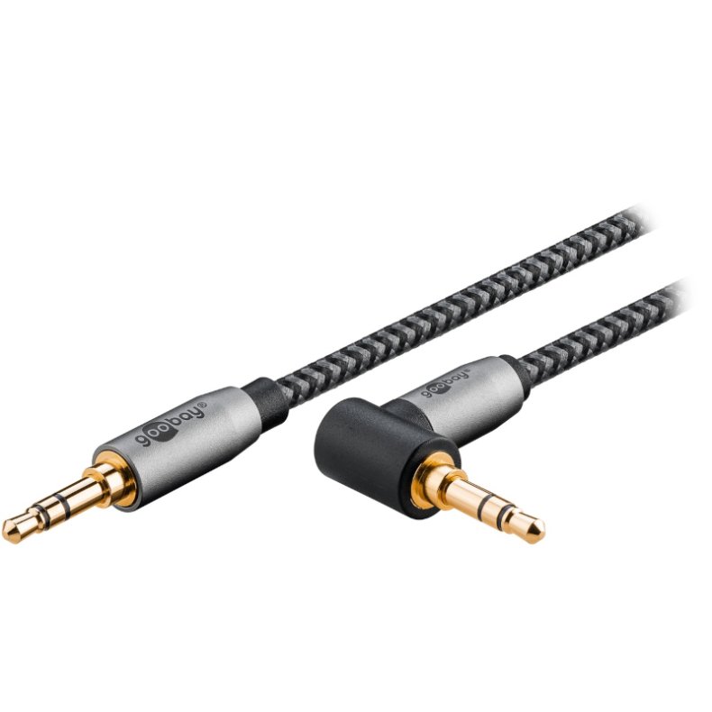Jack kabel 3.5mm han/han 90� 2.0m stereo
