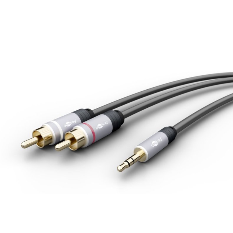 Phono han/3.5 Jack Y-adapter kabel 1.5m