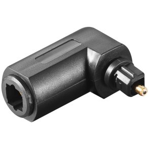 Optisk vinkeladapter 90� han/hun TOSLINK