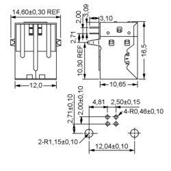 USB-B fatning til printmontage