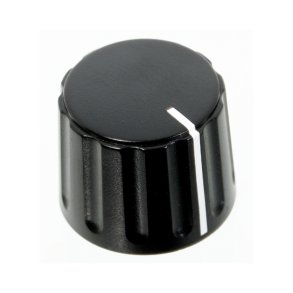Pres knap m. markering sort �=21.5 �=6mm